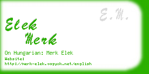 elek merk business card